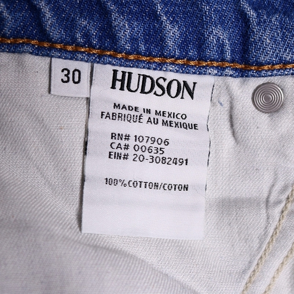 HUDSON Women's Zoeey Hig Rise Lace Up Straight Crop Jean Size 30 - Picture 7 of 9